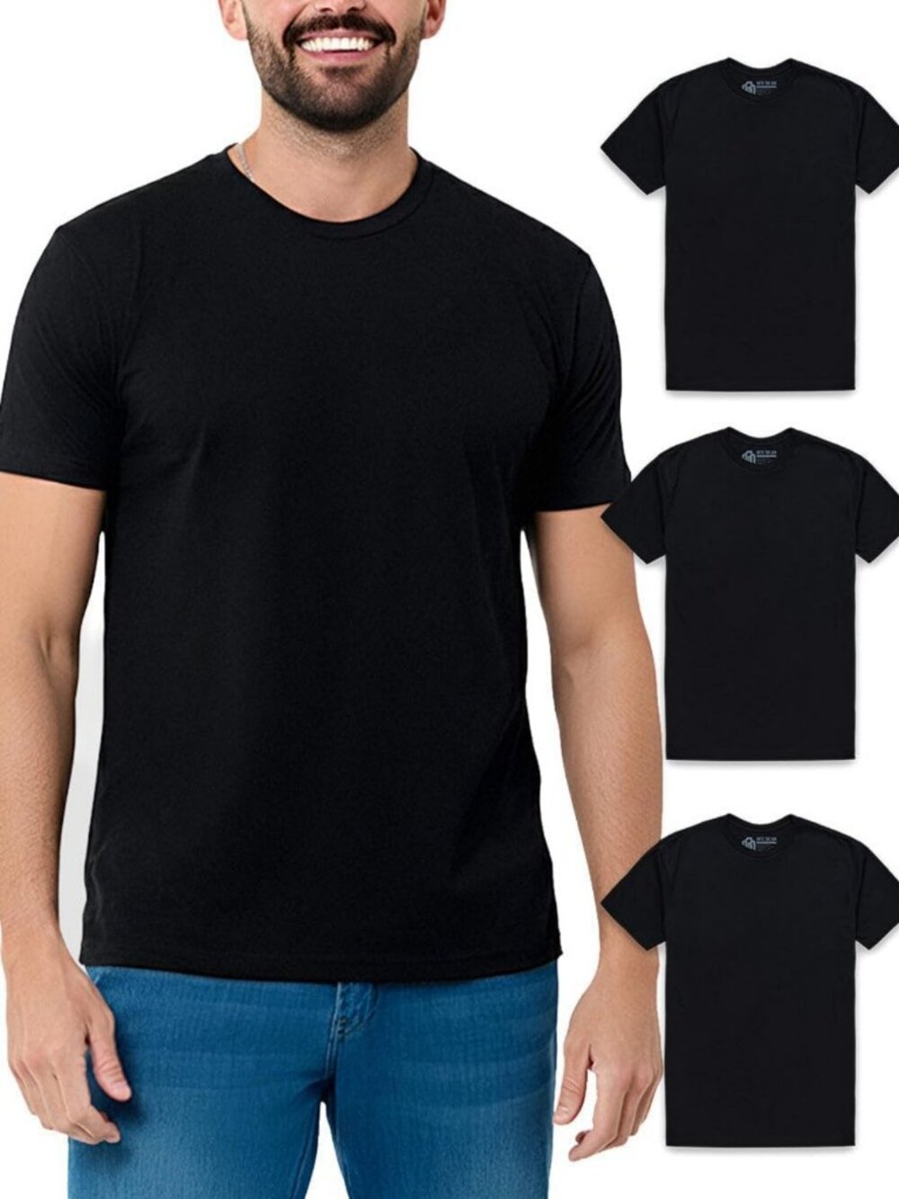 Soft Cotton Crew Neck Men's T-Shirts - Athletic Fit Casual Tees S-4XL